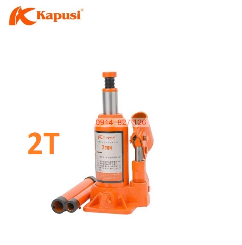 Kích đội thủy lực K-0001, K-0002 cỡ 2-4 tấn KAPUSI, chuyên dùng nâng ô tô có van an toàn