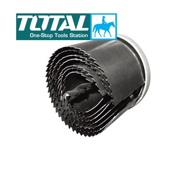 Bộ mũi khoét lỗ gỗ 7 chi tiết TOTAL TACSH3071 chất liệu thép đk lỗ khoét 26-32-38-45-50-56-63mm