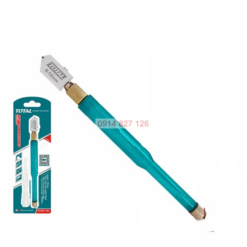 Dao cắt kính TOTAL THT561782 165mm tay bền chắc, lưỡi sắc bén