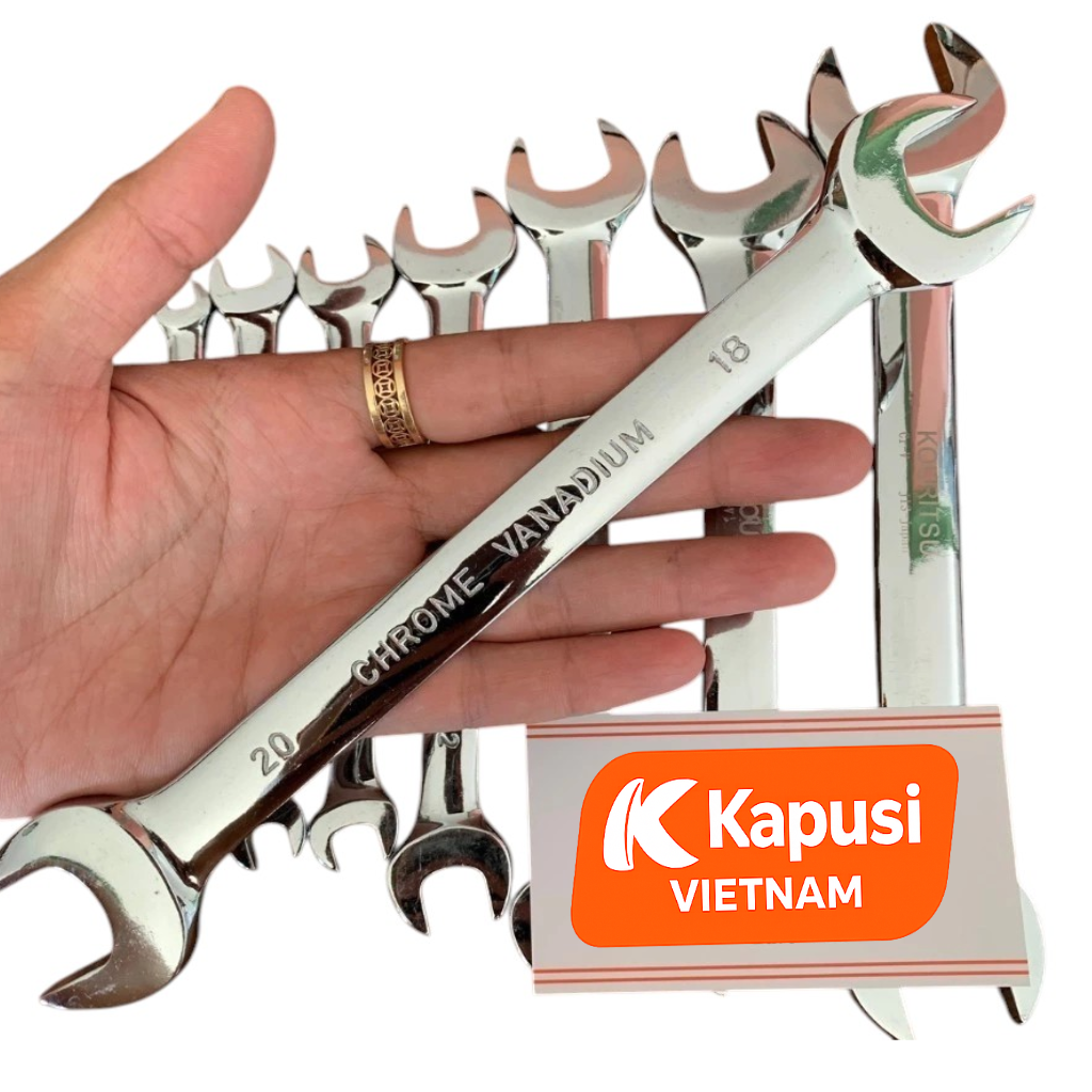 Cờ Lê 6x7 mm KOURITSU Thép Hợp Kim Mạ Chrome Sáng Bóng - Khóa Mở Ốc Lục Giác Cầm Tay Thanh Mảnh Cho Góc Hẹp