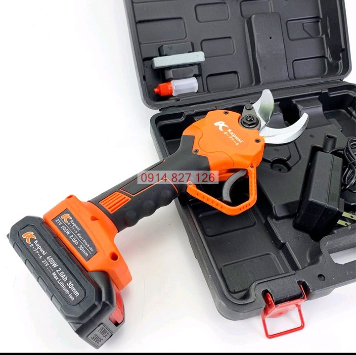 Máy cắt tỉa cành cây K-6888 Kapusi dùng pin cao cấp, Kìm điện tỉa cây 600w