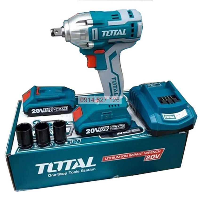 Máy siết mở vít dùng pin TOTAL TIRLI20030 điện thế 20V đầu lục giác 1/4 mô men quay tối đa 170NM, Bh 6 tháng diy-vietnam