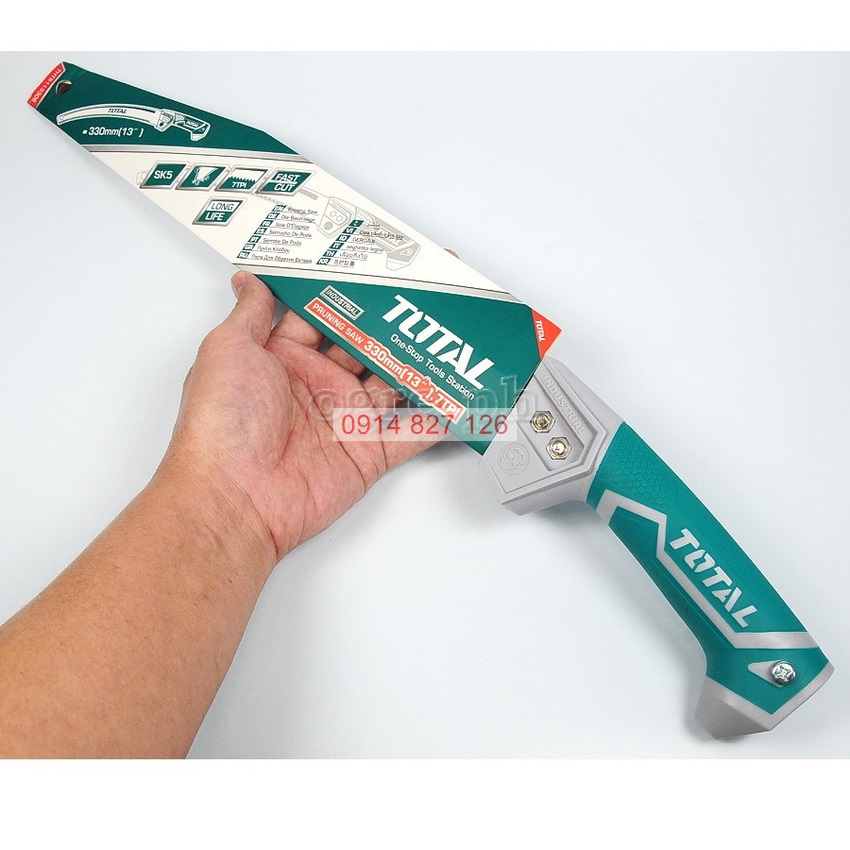 Cưa cành cầm tay lưỡi cong 13inch TOTAL THT5113306 siêu sắc bén, chống cong gãy, rỉ sét
