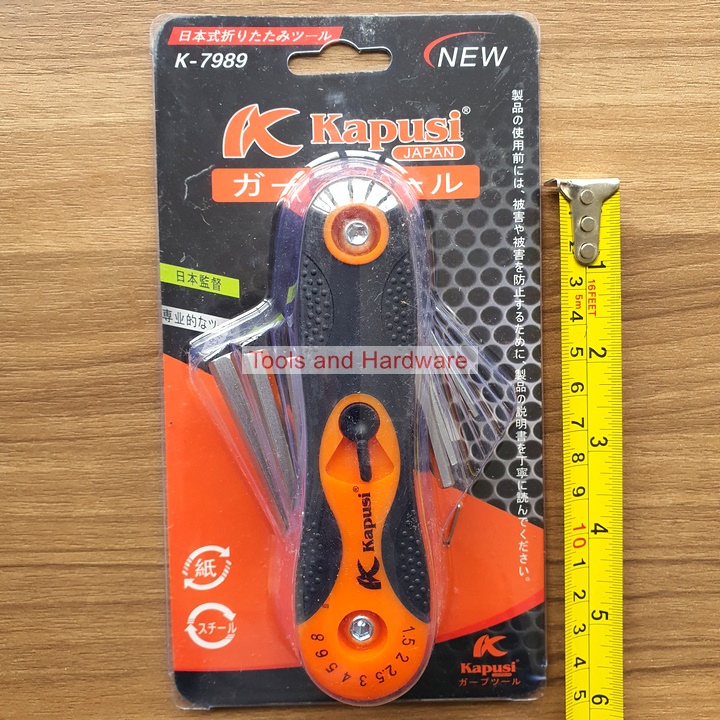 Bộ Lục Giác Gập Hãng Kapusi K-7981 8 Cây 1.5-8mm, Chất liệu thép CR-V6150