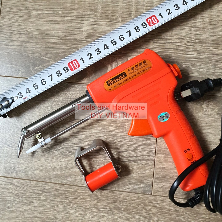 Mỏ hàn điện tử tự động đẩy thiếc Asaki AK-9095 công suất 60W