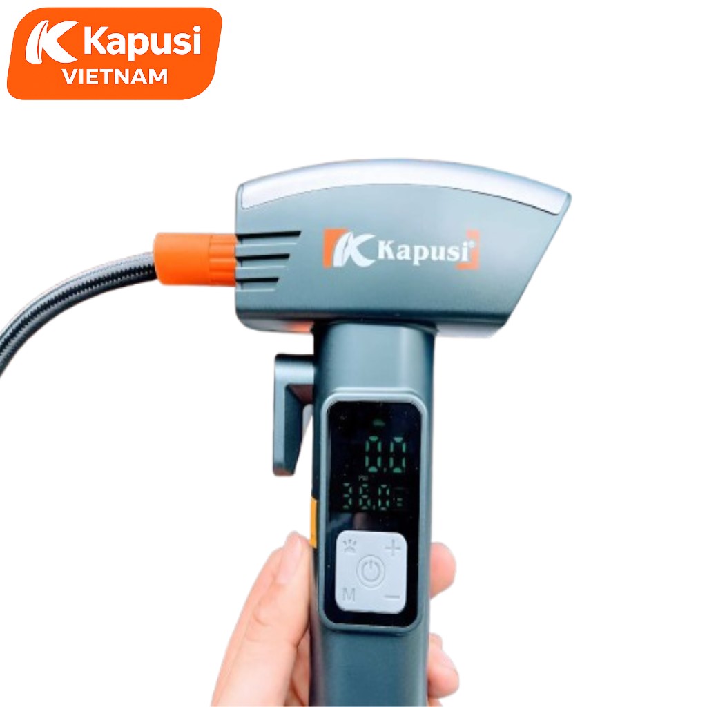 Bơm Điện Tử Cầm Tay KAPUSI K-6226 Pin Lithium Sạc Nhanh 20 Phút - Có Màn Hình LED Tự Ngắt Khi Đủ Áp Suất, BH 12 tháng