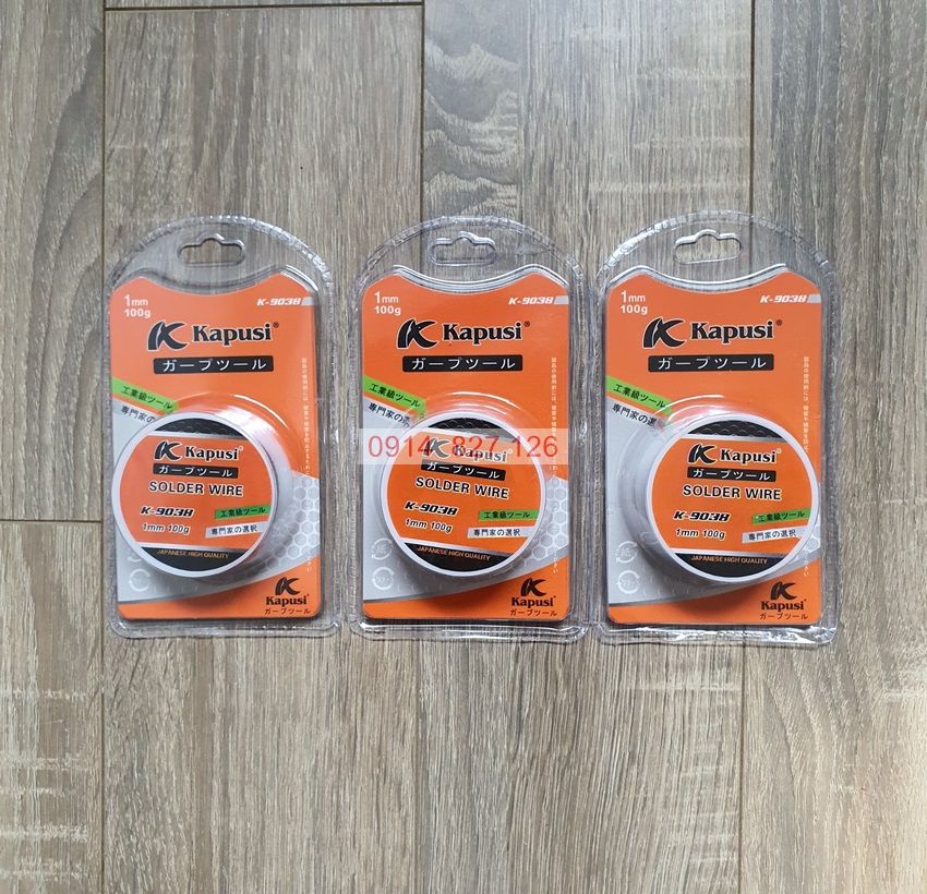 Cuộn thiếc hàn K-9038 KAPUSI, 1mm 100g thiếc hỗn hợp nhựa thông