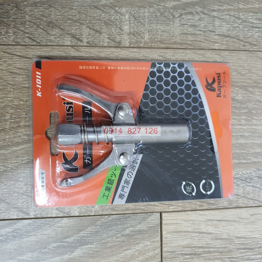 Đầu bơm mỡ 2 kẹp 6 răng  K-1011 KAPUSI, thép rắn chắc độ cứng cao