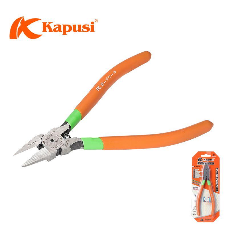 Kìm Cắt Góc Nghiêng 6 Inch Kapusi K-8144 – Cắt Sát Mép Không Ba Via, Thép CR-V60, Lưỡi Sắc, Nhỏ Gọn Dễ Dùng, BH 12 tháng