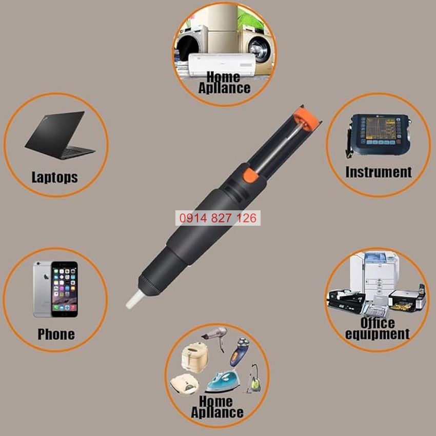 Hút thiếc K-8053 KAPUSI dài 330mm, lõi kim loại chống tĩnh điện, nhựa chịu nhiệt