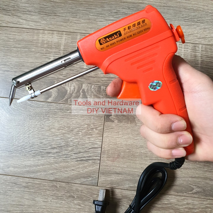 Mỏ hàn điện tử tự động đẩy thiếc Asaki AK-9095 công suất 60W