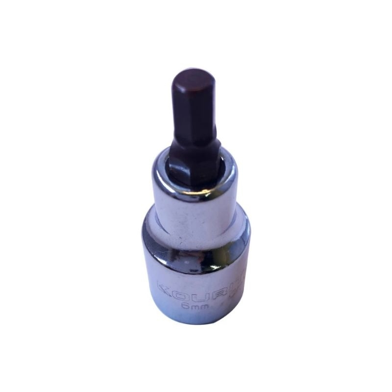 Đầu Khẩu Lục Giác Chân 1/2 Inch KOURITSU Thép Cr-V Cứng Cáp - Đầu Tuýp Lục Giác Đủ Cỡ Từ 4mm Đến 19mm, BH 12 tháng