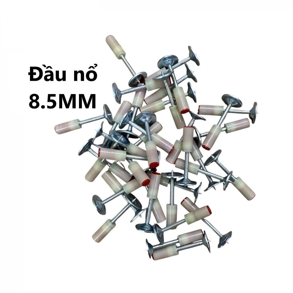 Hộp 100 Đinh Bắn Ty Thẳng Kapusi 8.5mm, Chiều Dài 3.2cm Hoặc 4.2cm – Bắn Xuyên Thép, Bê Tông, Tường Gạch,...