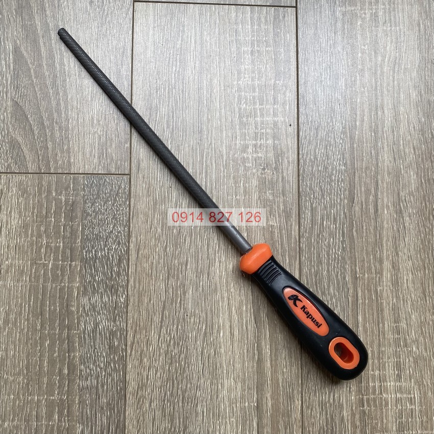 Dũa mài kim loại đa năng tay cầm TPR cao cấp KAPUSI 200mm K-3761 hình tròn, K-3746 bán nguyệt, K-3751 tam giác