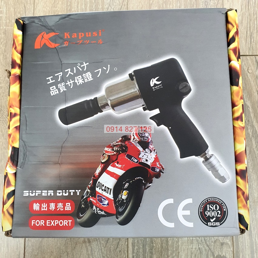 Máy bắn bulong 2 búa khí nén hệ 1/2 inch K-1416hãng KAPUSI lực siết max 660Nm