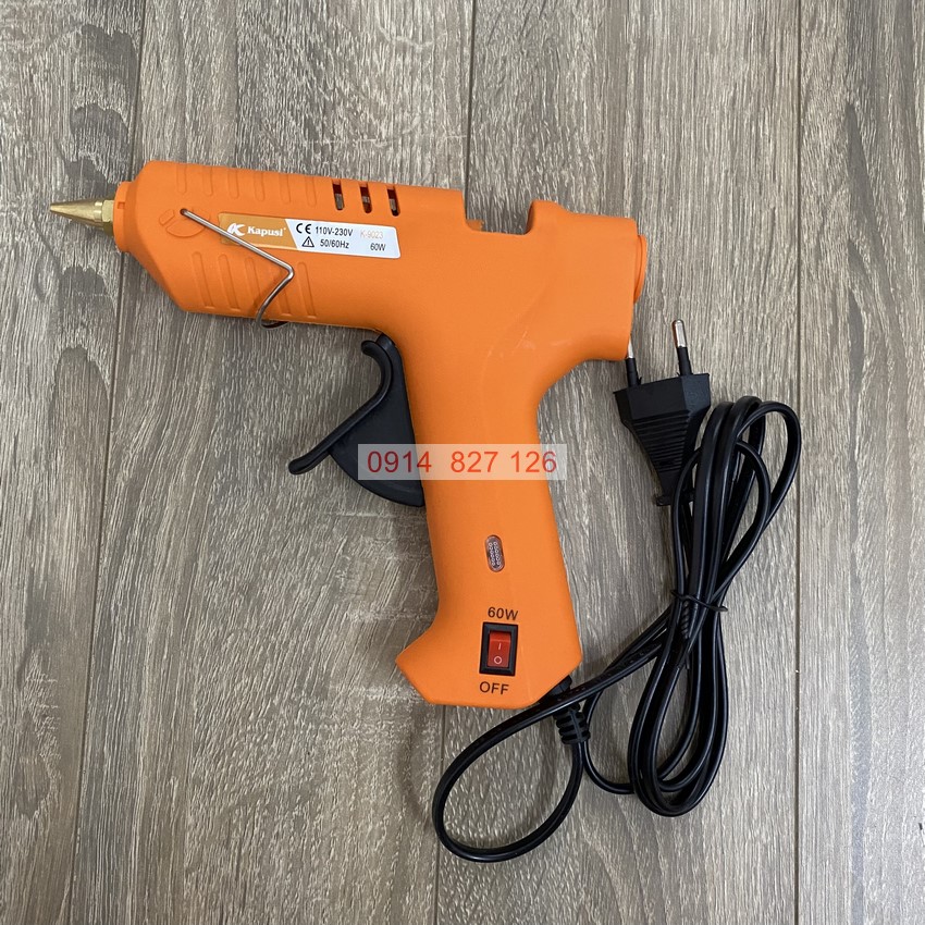 Súng bắn keo 60W KAPUSI K-9025, đầu kim loại chịu nhiệt