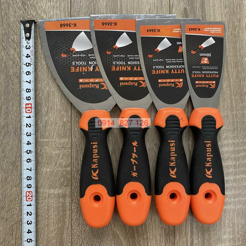 Bay sủi sơn cán ngắn 2-5inch KAPUSI K-3662, K-3664, K-3666, K-3668, Tay cầm bằng nhựa chắc chắn thép không gỉ