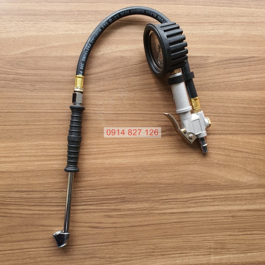 Bơm lốp cao cấp khí nén KAPUSI K-1091 3 chức năng, đồng hồ đo áp suất, đầu bơm 2 đầu tiện lợi