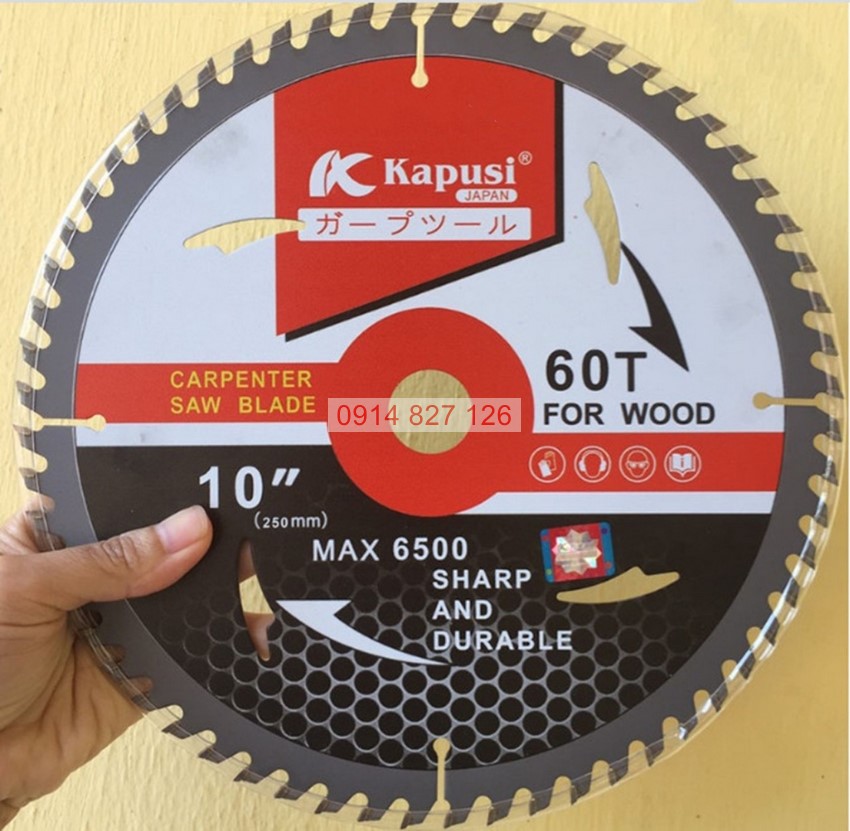 Lưỡi cưa đĩa cắt gỗ KAPUSI Nhật Bản đường kính 110-180mm K-3802, K-3805, K-3806
