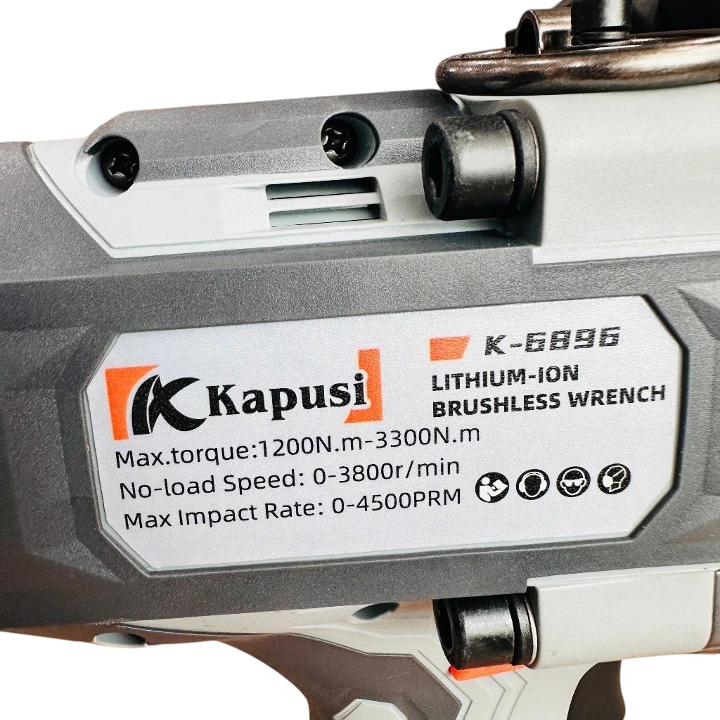 Máy Bắn Ốc Pin Kapusi K6896 Đầu 3/4 Inch 3300N.m - Động Cơ Không Chổi Than Brushless Lực Siết Mạnh Chính Hãng, BH 12T