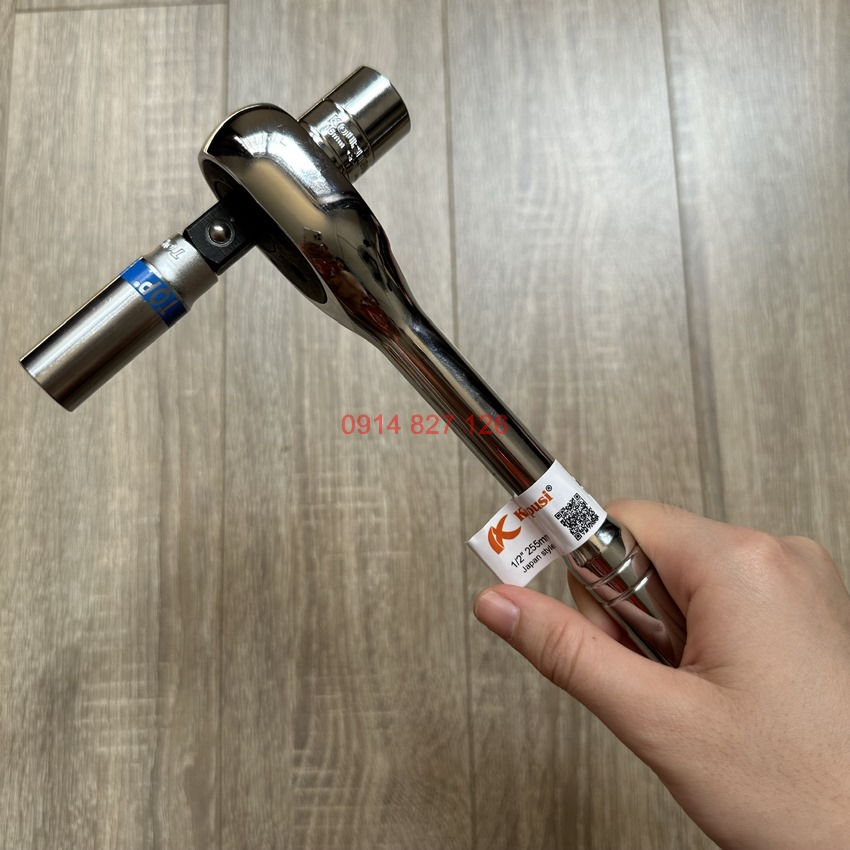 Cần siết tự động 3 trong 1 hệ 1/2, 3/8, 1/4 inch K-7872 hãng KAPUSI , dài 25cm, Chất thép CR-V