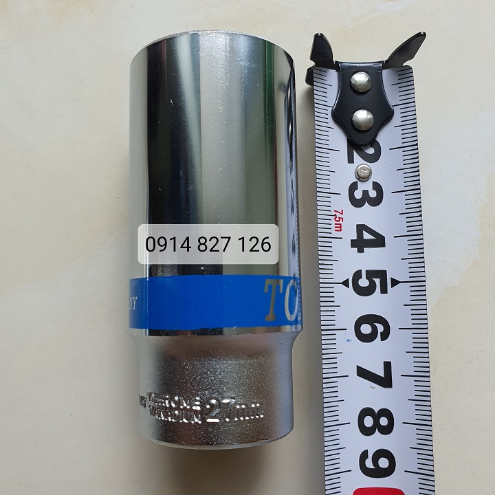 Tuýp mở bulong 1/2 inch thân dài 8cm hãng TOP (Khẩu vặn ốc 1/2 inch dài)