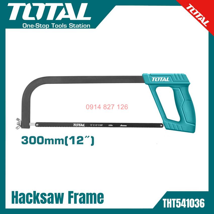 Khung cưa sắt TOTAL THT541036 lưỡi cưa 24 TPI với độ sắc bén cao chất liệu cao cấp