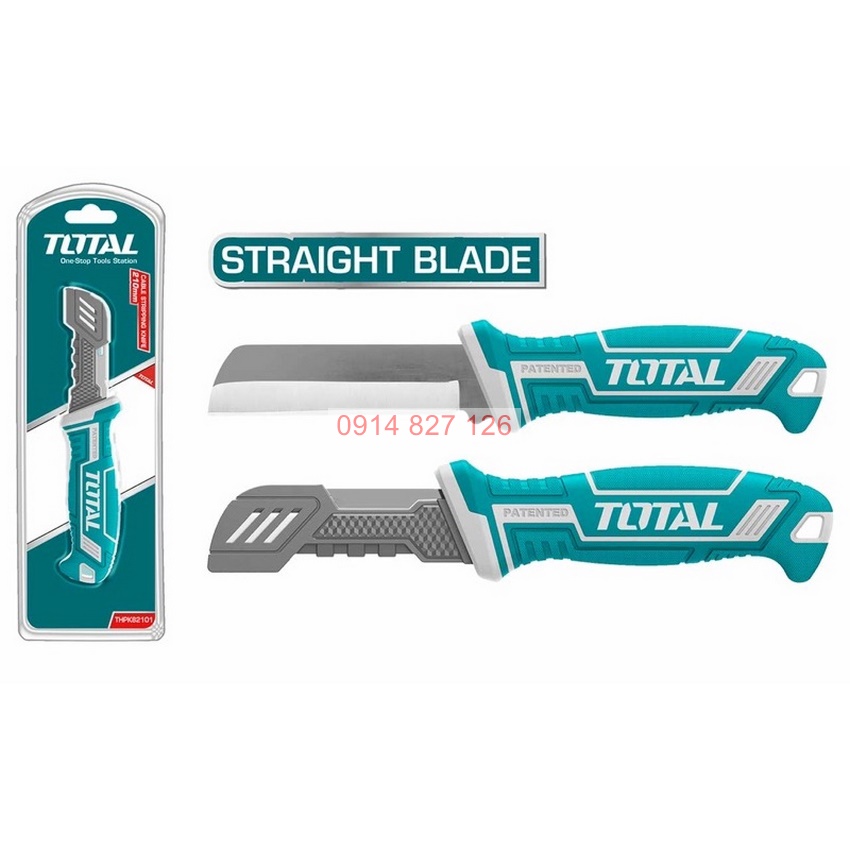 Dao tước dây cáp lưỡi thẳng, lưỡi cong 200mm TOTAL THT51881 và THT51882, rất sắc, thép cao cấp