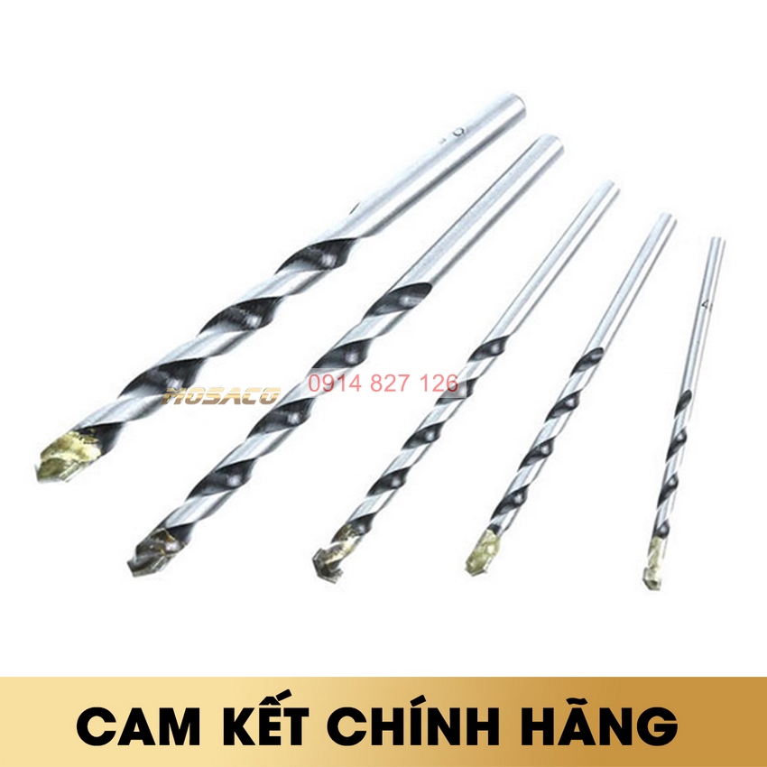 Bộ 5 Mũi Khoan Tường Bê Tông TACSD5055 đủ size, chất lượng cao, đóng gói trong vỉ nhựa
