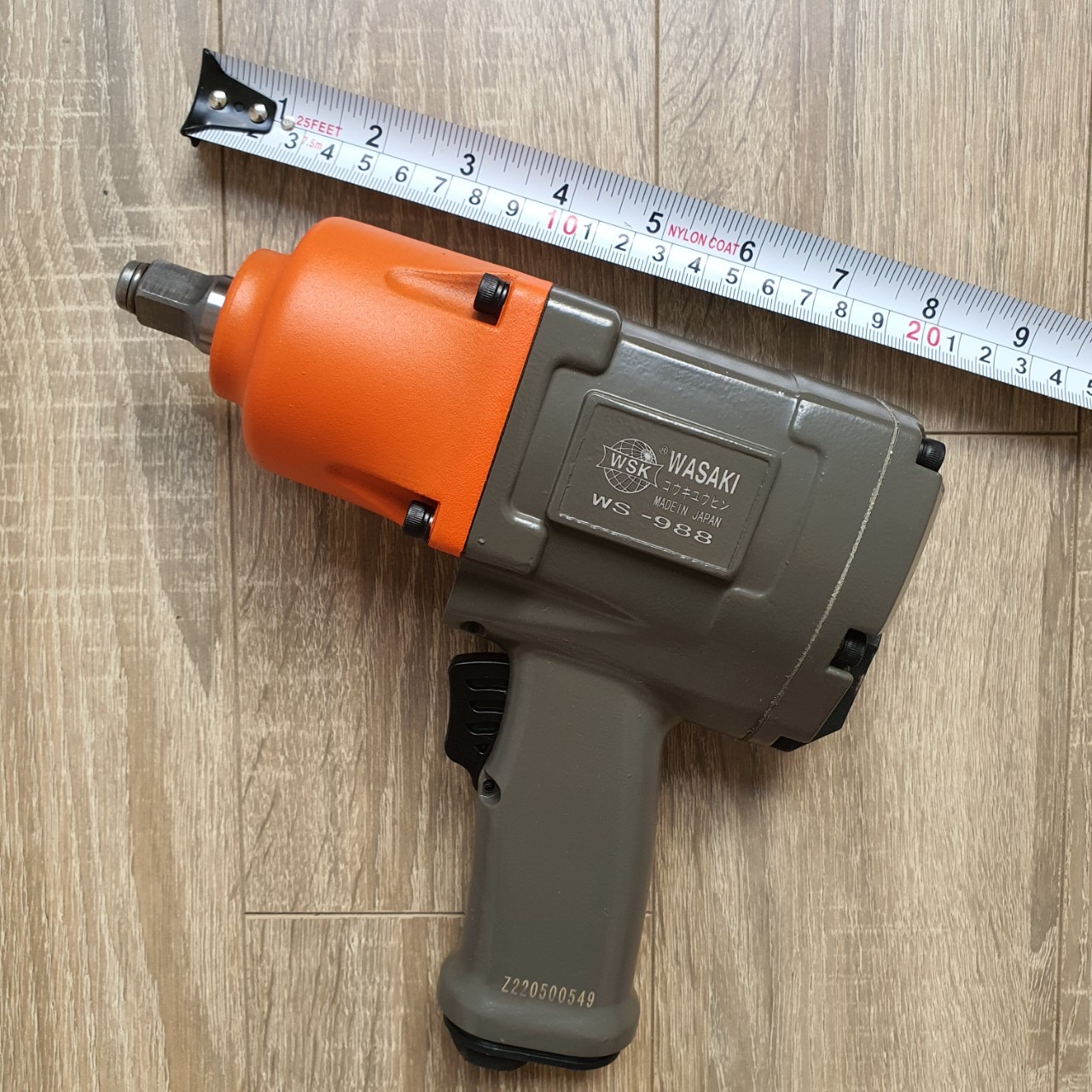 Máy bắn bulong 2 búa khí nén hệ 1/2 inch hãng WASAKI Nhật Bản WS-988 lực siết max 880Nm, BH 24 tháng diy-vietnam