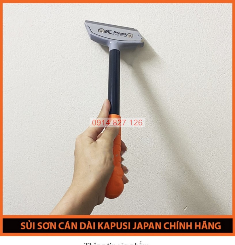 Sủi sơn cán dài K-3970 Kapusi 300mm, dao cạo sàn, vệ sinh tường, sủi sơn siêu sắc