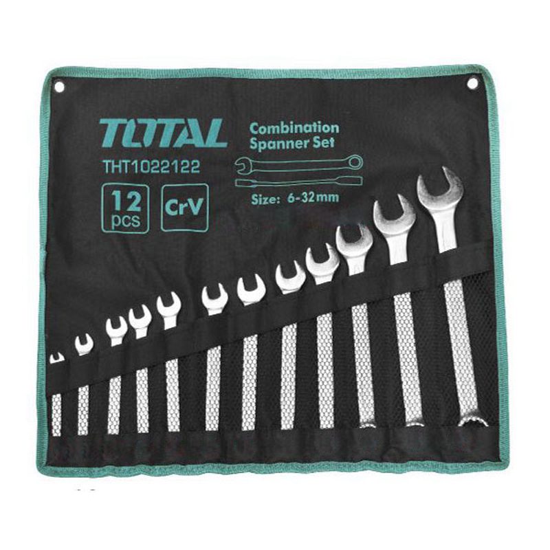 Bộ cờ lê vòng miệng gồm 12 chi tiết cỡ từ 6-32mm TOTAL THT1022122