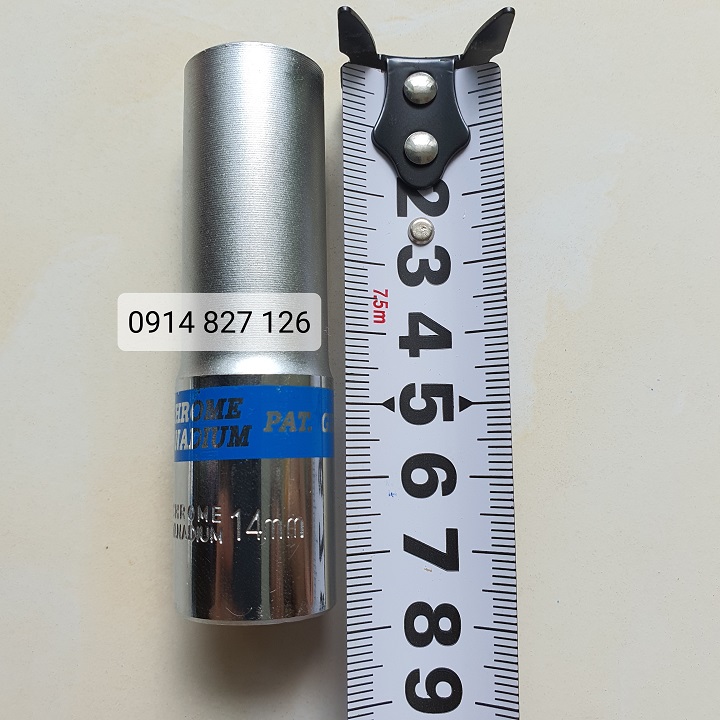 Tuýp mở bulong 1/2 inch thân dài 8cm hãng TOP (Khẩu vặn ốc 1/2 inch dài)