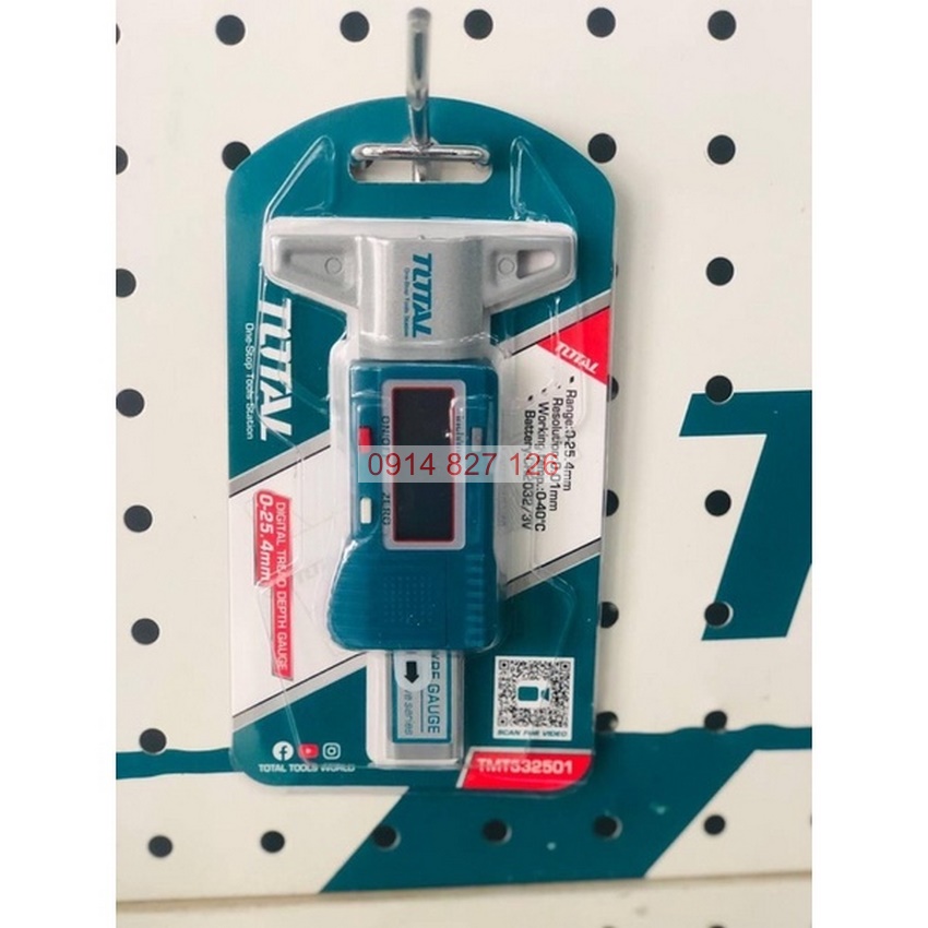 Thước độ sâu điện từ TOTAL TMT322501 0-25.4mm, pin 3V