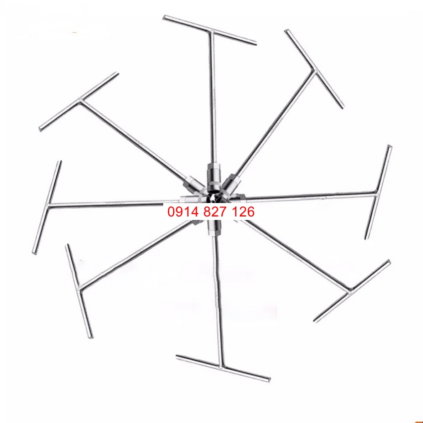 Bộ cần siết chữ T KAPUSI Nhật Bản 13 chi tiết 6-19mm, thép cr-v, chống gỉ sét