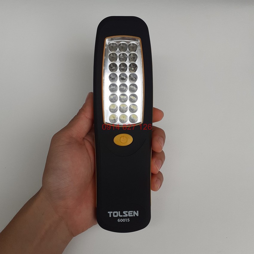 Đèn làm việc, dã ngoại cắm trại du lịch 24 bóng LED Tolsen  60015,  có 3 pin AA-CHÍNH HÃNG