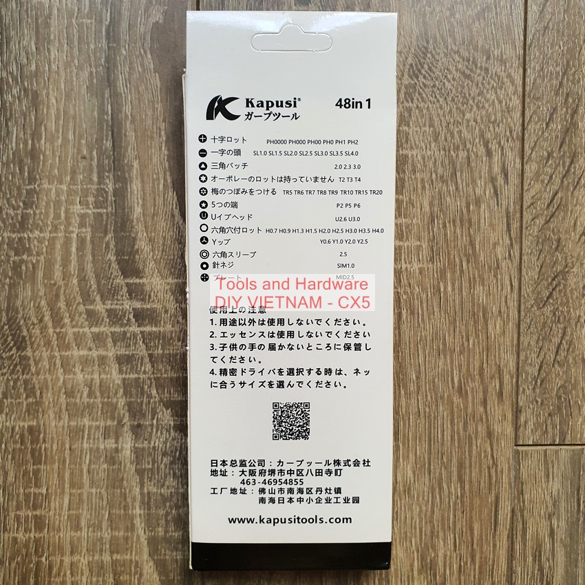 Bộ Tua Vít Đa Năng hãng Kapusi K-6048 48 chi tiết đầu vít, chuyên sửa điện thoại...