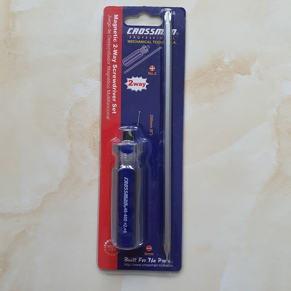 Tô vít 2 đầu chính hãng Crossman các cỡ từ 36mm-200mm, tua vít đổi đầu, tô vit đảo, tua vit 2 đầu. tuốc nơ vít đảo đầu, tua vit crossman