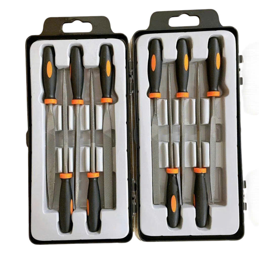 Bộ Dũa 5 Chi Tiết 4x160mm Kapusi K-3899 kim loại, cán bọc nhựa, chiều dài 160mm, Bh 12 tháng