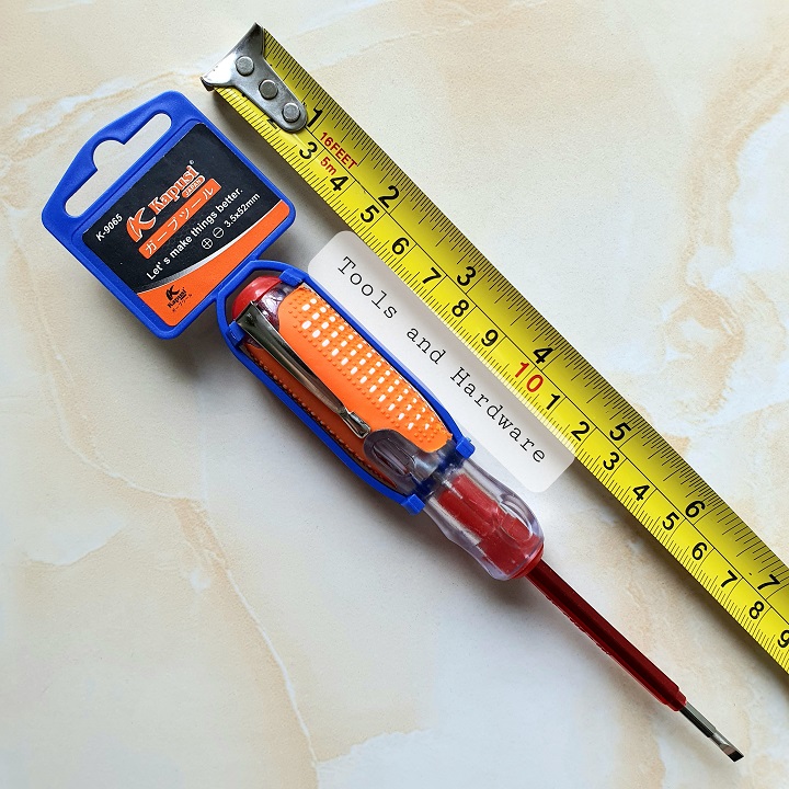 Tô vít thử điện đổi đầu hãng Kapusi K-9066  đã kiểm định chất lượng, đảm bảo an toàn tuyệt đối, có thể đổi đầu 2 cạnh và 4 cạnh, có đèn báo, tay cầm bọc cao su (bút thử điện)