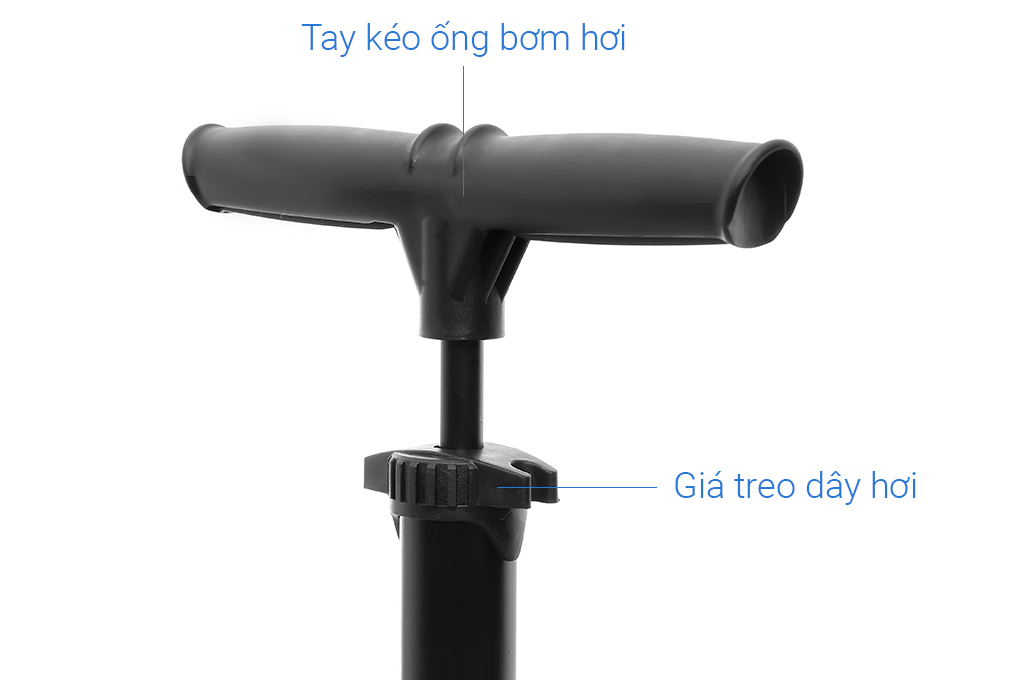Bơm xe đạp thân ngắn K-3042 Kapusi, thân kim loại dây bơm cao su