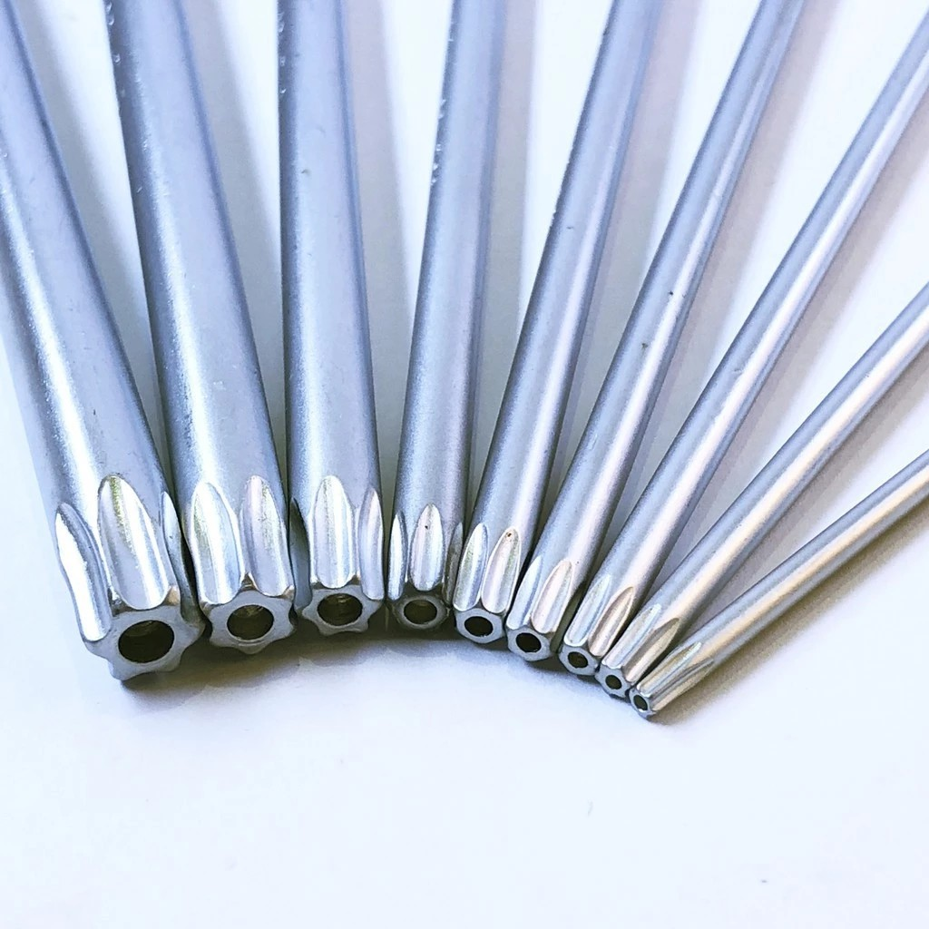 Bộ Lục Giác Hoa Thị 9 Cây Có Lỗ KOURITSU T04306 Thép CRV Cao Cấp T10 Đến T50, Bảo Hành 12 Tháng