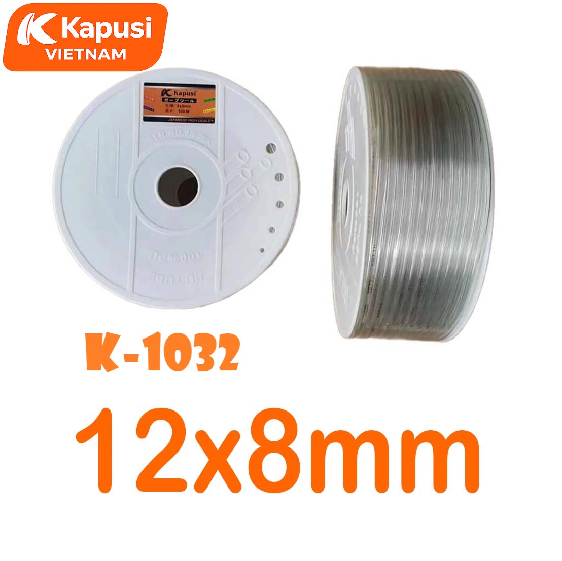 Cuộn Dây Hơi Khí Nén Kapusi K-1030 – K-1031 – K-1032 – Nhựa Cao Cấp– Dây Xoắn Chịu Nhiệt– Kèm Đầu Khóa Nhanh SP20 & PP20