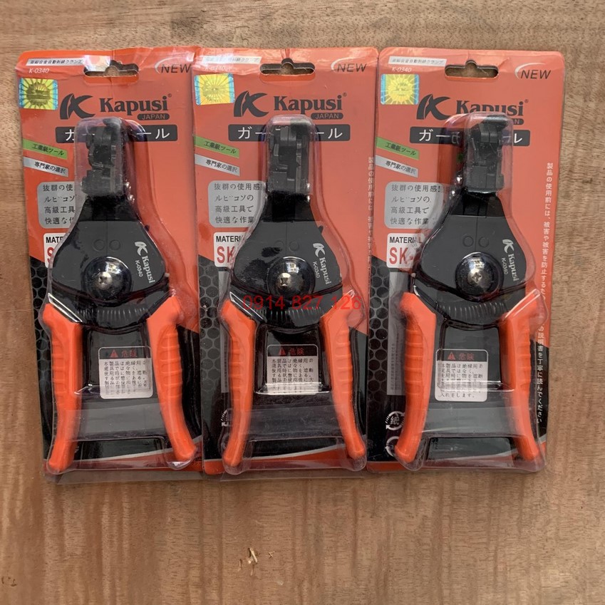 Kìm Tuốt Dây Điện Tự Động Kapusi K-0340