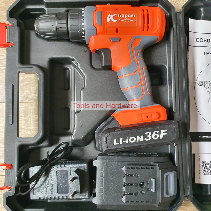 Máy khoan pin hãng Kapusi Japan cao cấp 36V, 25 CẤP TRƯỢT, Mô tơ lõi đồng