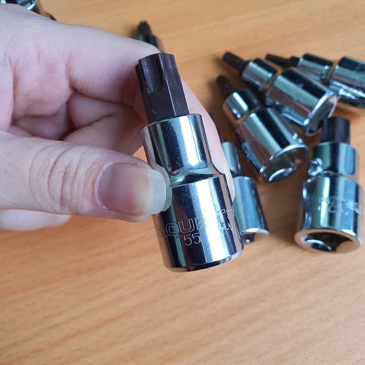 Tuýp đầu sao 6 cánh Nhật Bản hãng Kouritsu 1/2 thép CRV các cỡ từ T20-T60