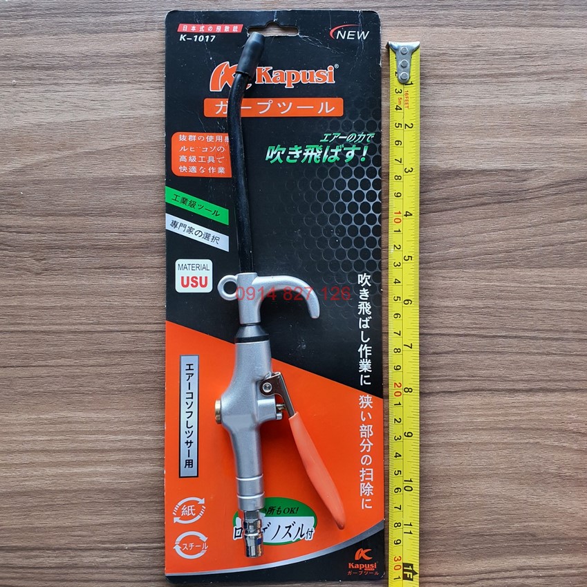 Súng xịt hơi xì khô mỏ dài thân hợp kim Kapusi K-1017
