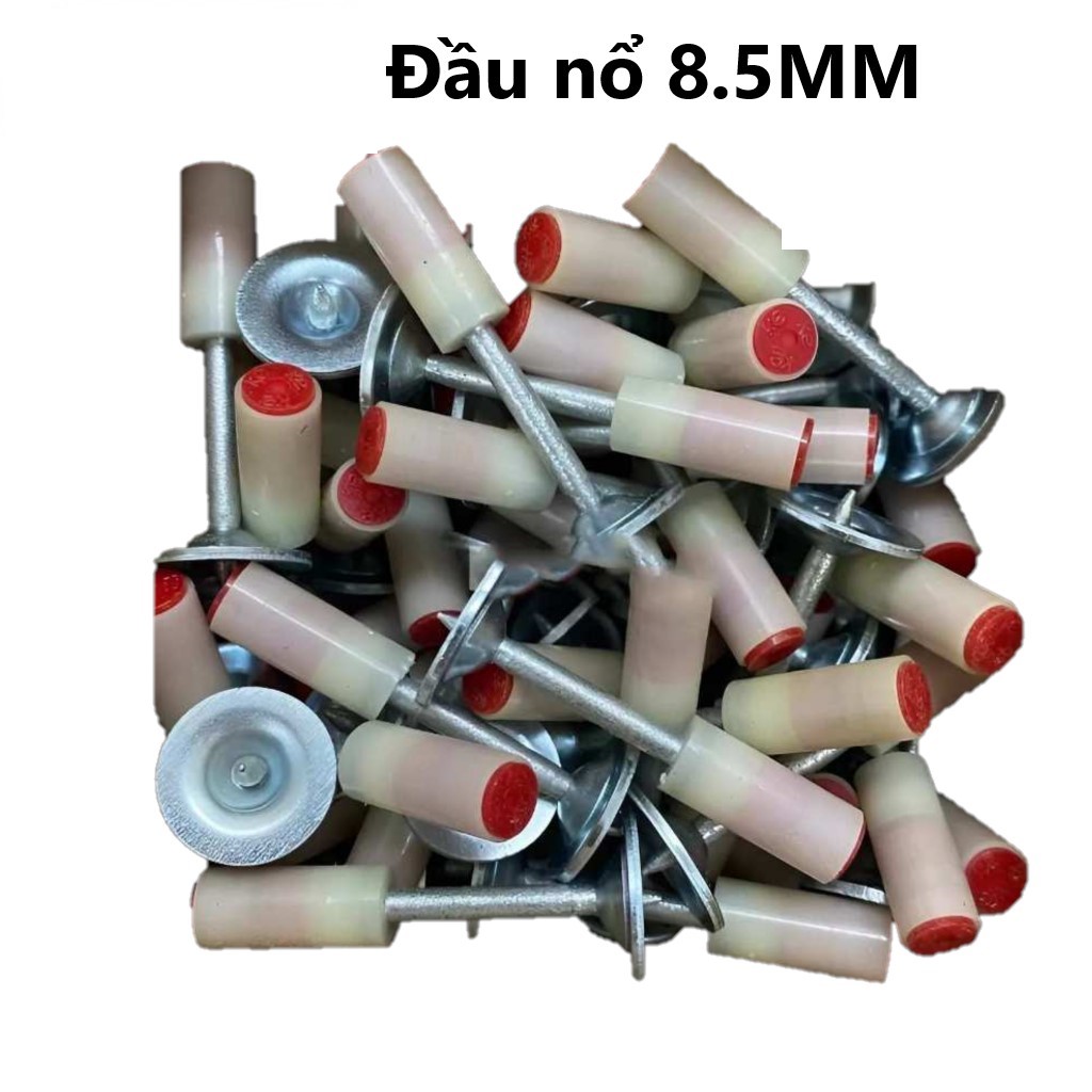 Hộp 100 Đinh Bắn Ty Thẳng Kapusi 8.5mm, Chiều Dài 3.2cm Hoặc 4.2cm – Bắn Xuyên Thép, Bê Tông, Tường Gạch,...