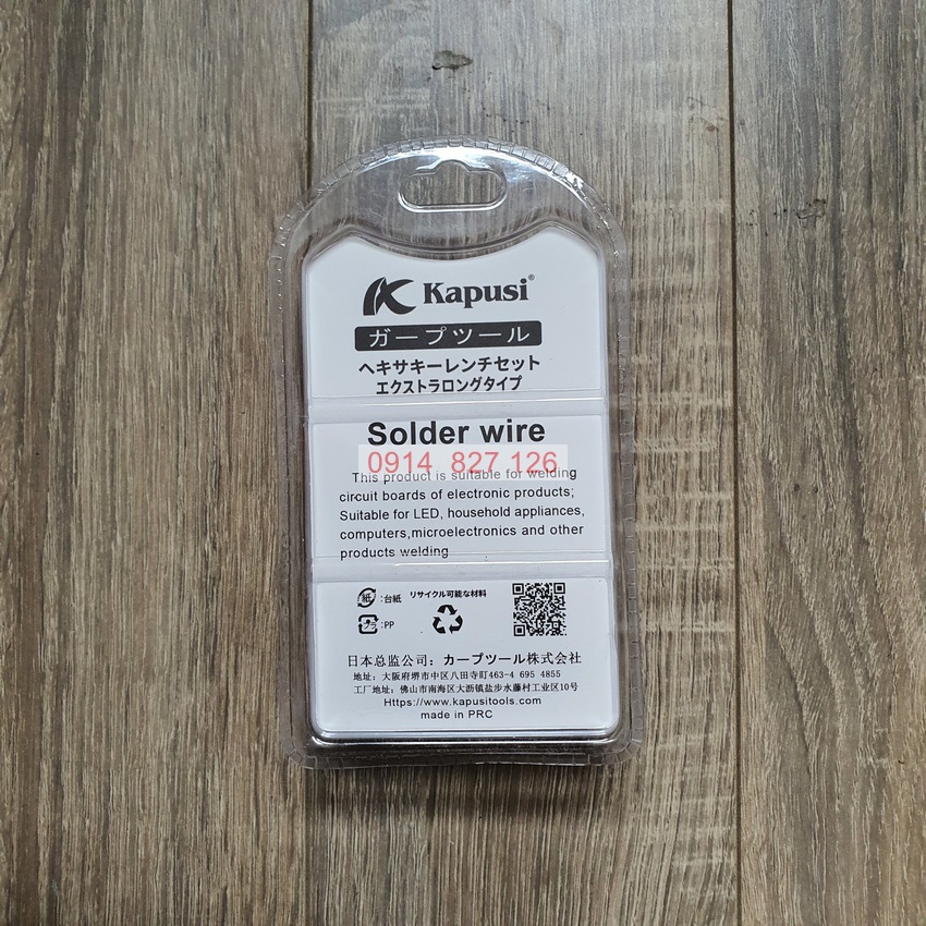 Cuộn thiếc hàn K-9038 KAPUSI, 1mm 100g thiếc hỗn hợp nhựa thông