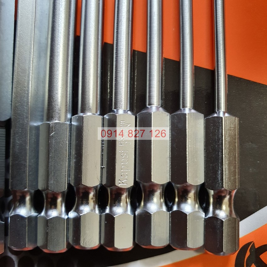 Bộ đầu bắn ốc lục giác trắng KAPUSI Nhật Bản 1.5-8mm